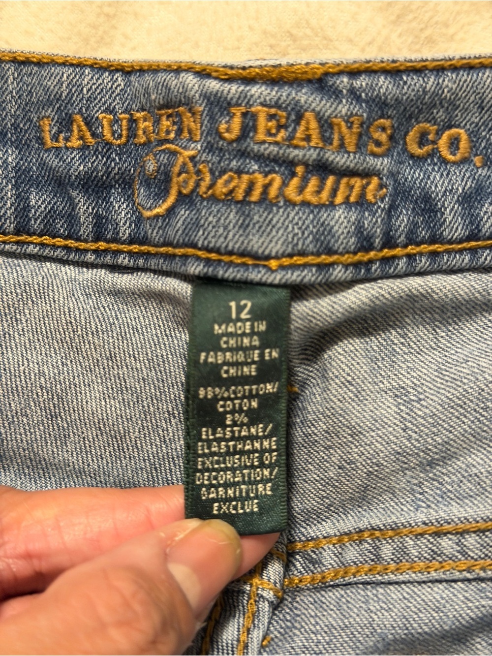 Vintage Lauren Ralph Lauren LRL Jeans Co Womens 12 Classic Straight - Picture 9 of 10